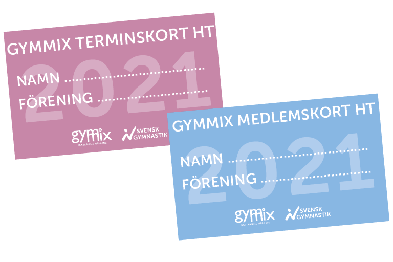 Gymmix terminskort och medlemskort