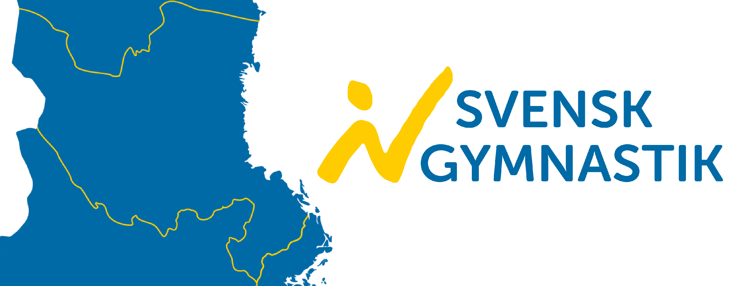 Karta på regionen Uppsvenska med Svensk gymnastik logga